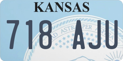 KS license plate 718AJU