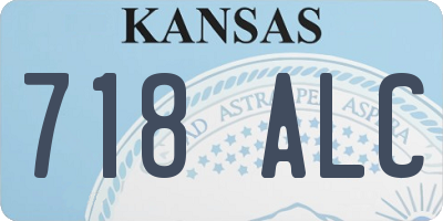 KS license plate 718ALC