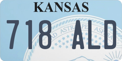 KS license plate 718ALD