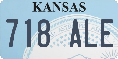 KS license plate 718ALE