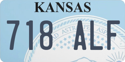 KS license plate 718ALF