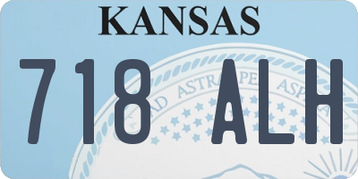 KS license plate 718ALH