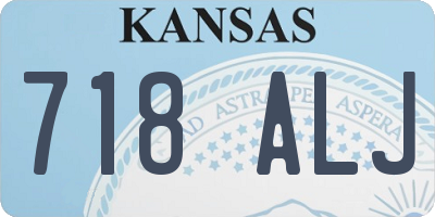 KS license plate 718ALJ