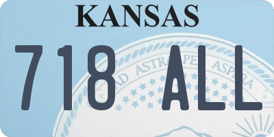 KS license plate 718ALL