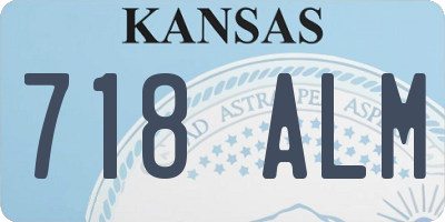 KS license plate 718ALM