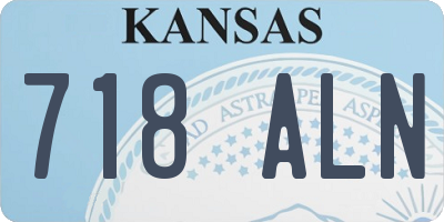 KS license plate 718ALN