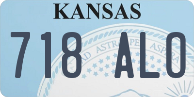 KS license plate 718ALO
