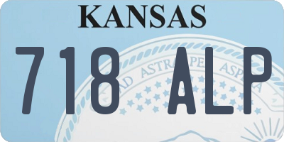 KS license plate 718ALP