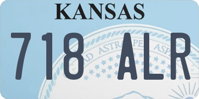 KS license plate 718ALR