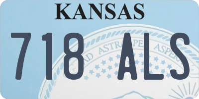 KS license plate 718ALS