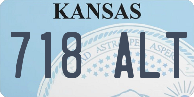 KS license plate 718ALT