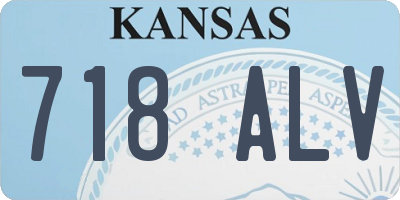 KS license plate 718ALV