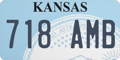 KS license plate 718AMB