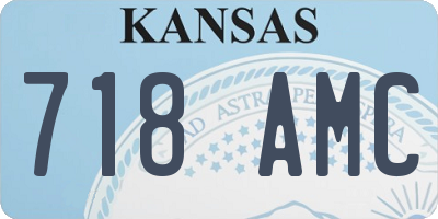 KS license plate 718AMC