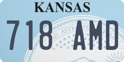 KS license plate 718AMD