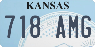 KS license plate 718AMG