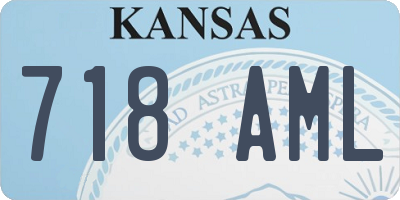 KS license plate 718AML
