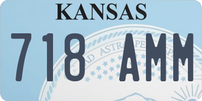 KS license plate 718AMM