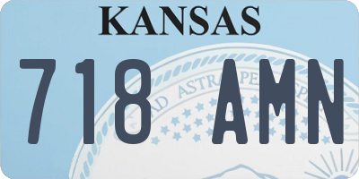 KS license plate 718AMN