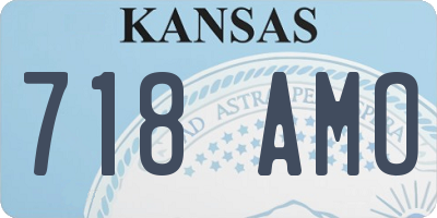 KS license plate 718AMO
