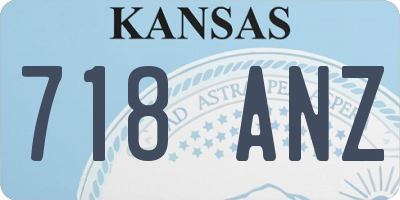 KS license plate 718ANZ