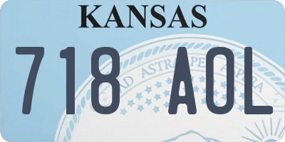 KS license plate 718AOL