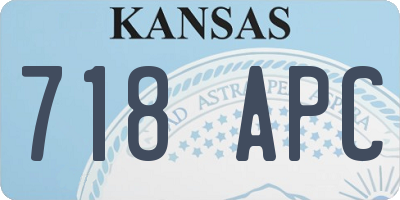 KS license plate 718APC