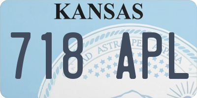 KS license plate 718APL