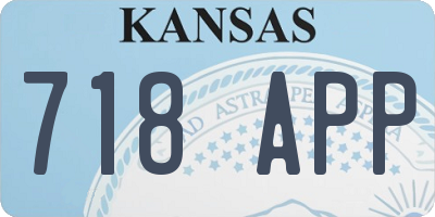 KS license plate 718APP