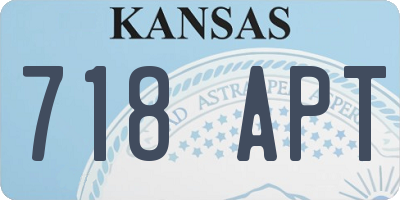 KS license plate 718APT