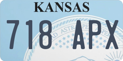 KS license plate 718APX