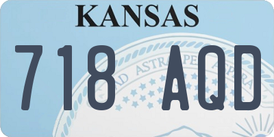 KS license plate 718AQD