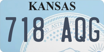 KS license plate 718AQG