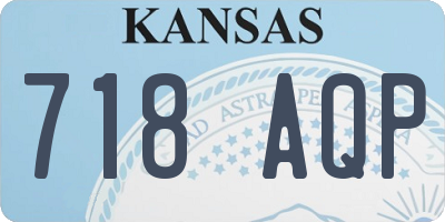 KS license plate 718AQP