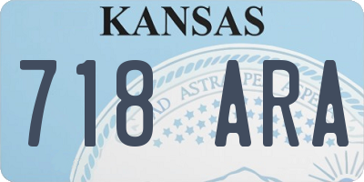 KS license plate 718ARA