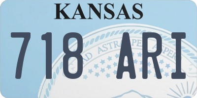 KS license plate 718ARI