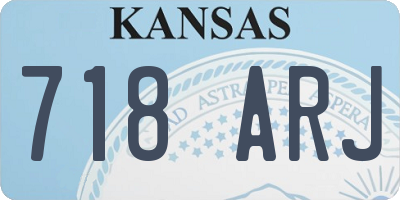 KS license plate 718ARJ