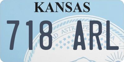 KS license plate 718ARL