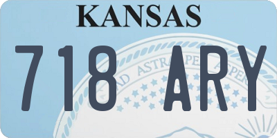 KS license plate 718ARY