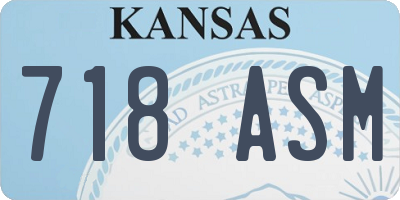 KS license plate 718ASM