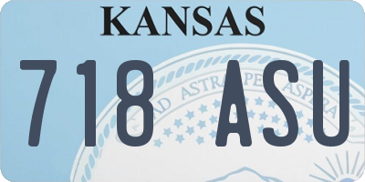 KS license plate 718ASU