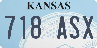 KS license plate 718ASX