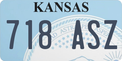 KS license plate 718ASZ