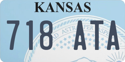 KS license plate 718ATA