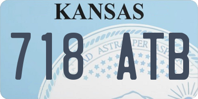 KS license plate 718ATB