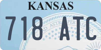 KS license plate 718ATC
