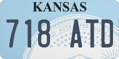 KS license plate 718ATD