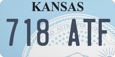 KS license plate 718ATF
