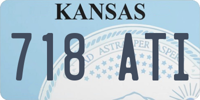 KS license plate 718ATI