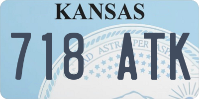 KS license plate 718ATK